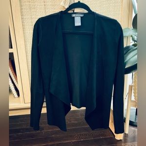 INC Suade open front cardigan/coatigan XS BNWOT